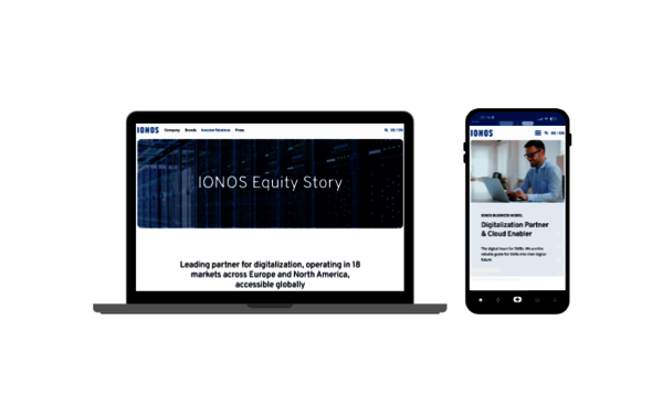 IONOS expands the IONOS Group website with new subpages on the equity story and business model